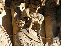Reims - Cathedrale - Porche nord, Portail des saints, St Nicaise (02)